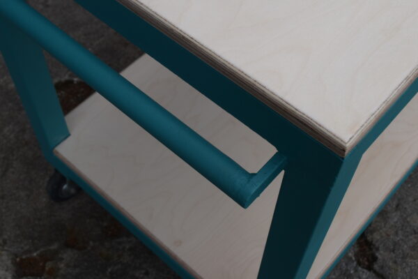 Chariot d'atelier bleu en métal  (DG) – Image 2