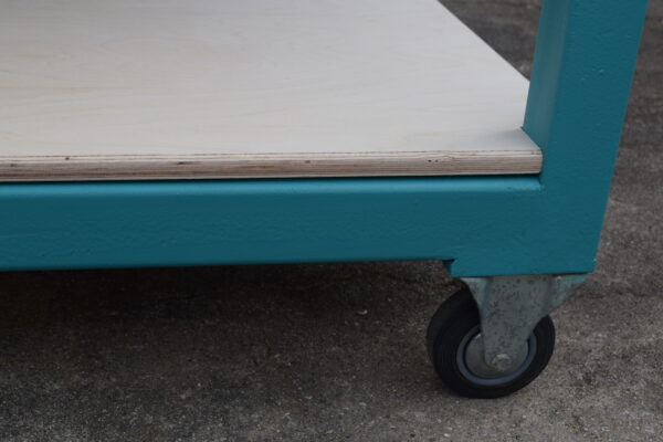 Chariot d'atelier bleu en métal  (DG) – Image 3