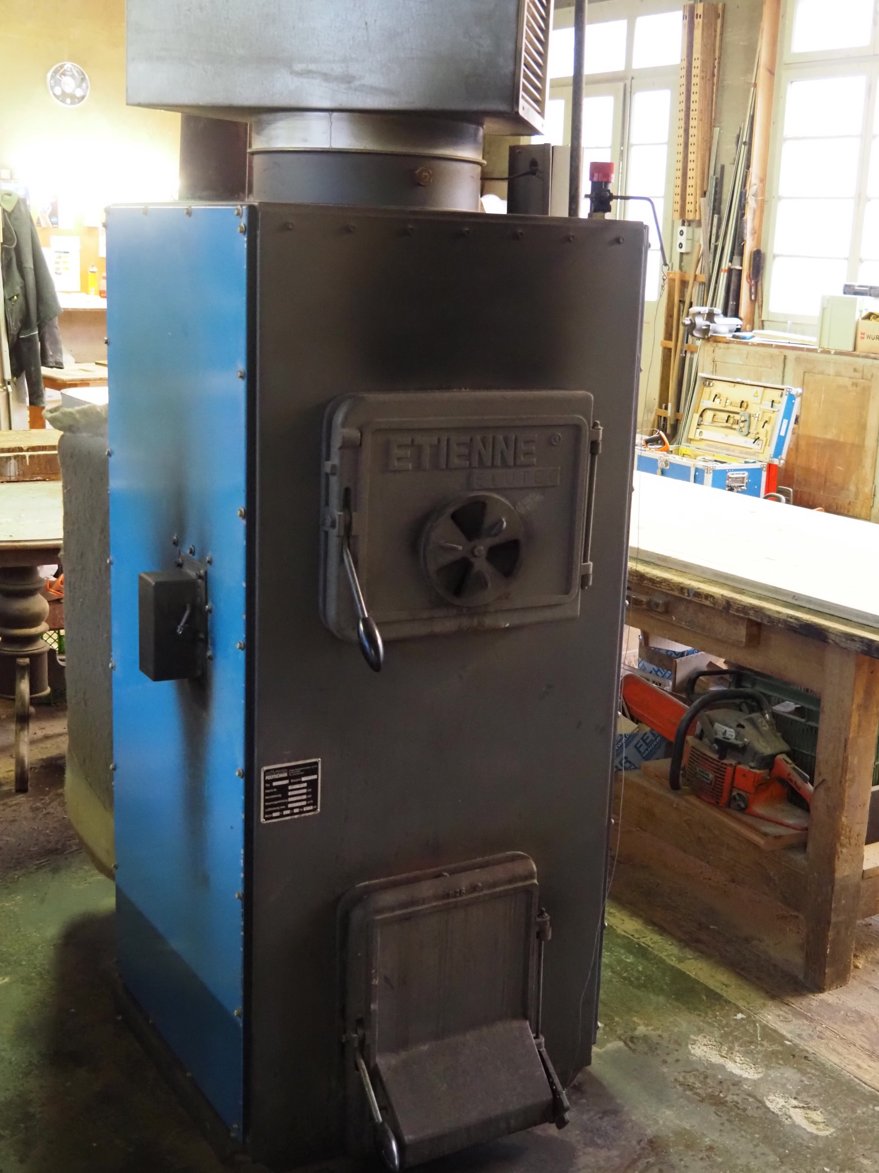 Chaudière à bois manuelle d'atelier HOCKER-POLYTECHNIK PTT15  (GO)