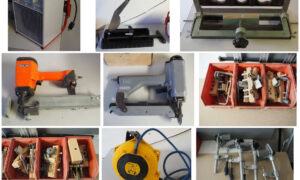 Gab. ANUBA-Chauffage-Agrafeuse-Enrouleur pneum.-Serre-joints-etc  (DD)