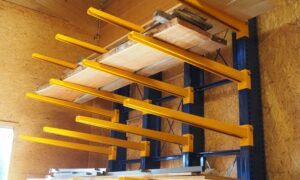 Cantilever une face, lourde charge (bleu-jaune)  (DY)