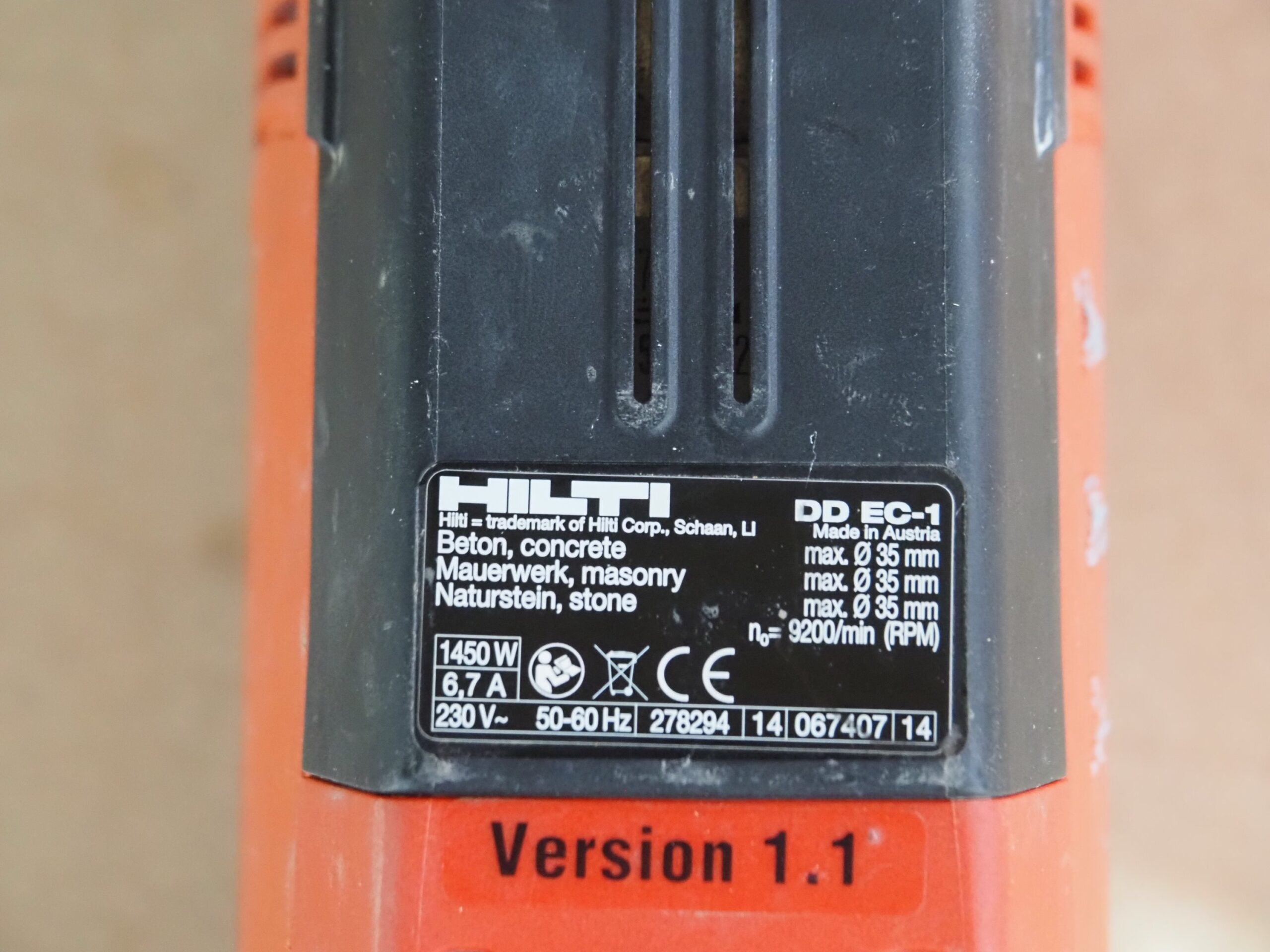 Carotteuse à Diamant pour béton-pierre HILTI DD EC1 (BR) – Image 8