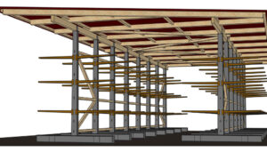 2x Lots Cantilevers Double-face avec Couvert  (BT)